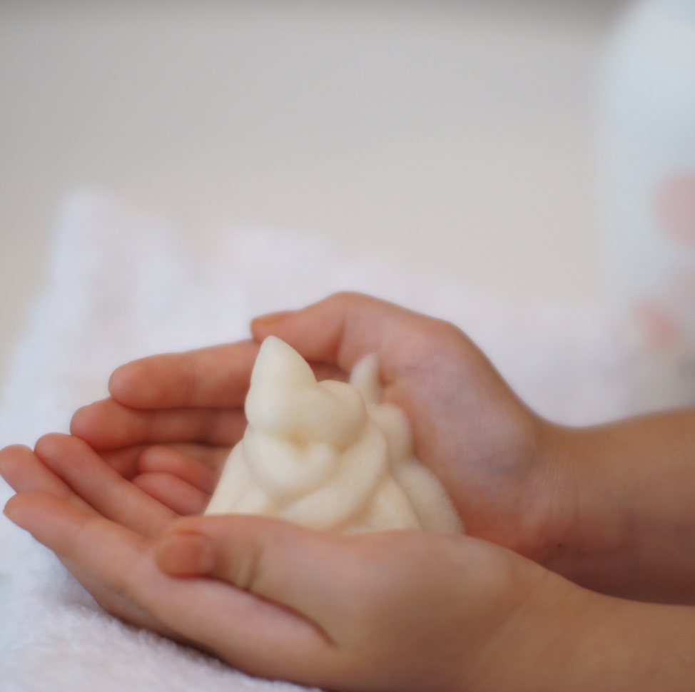 Travel-AT Soap 50ml - Natural Japanese soap in hand-cupped hands